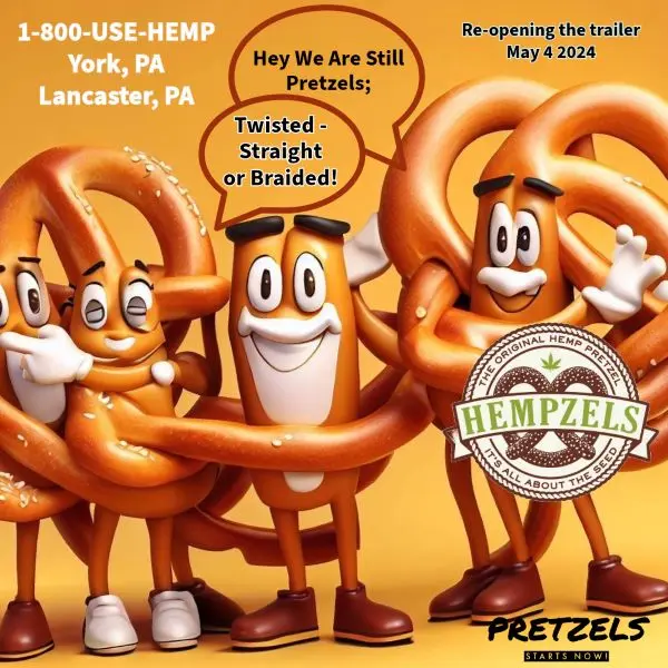 Twisted, braided, straight, swirled, rods or nuggets, we are still high protein soft pretzels out of Lancaster and York PA