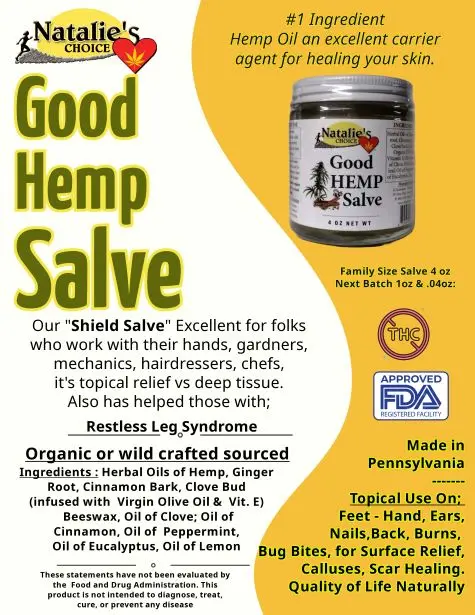 Good Hemp Salve used eucalyptus oil organic and natural 