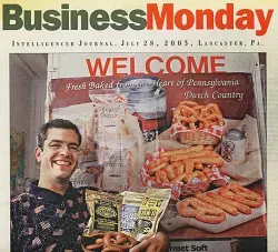 2003 Lancaster Business Monday article on Hempzels(tm)