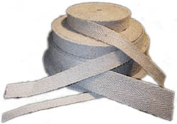 Hemp Herringbone Webbing Sold by Yard 1/2" - 1-1/2"